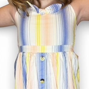 Striped Bow Detail Cotton Dress